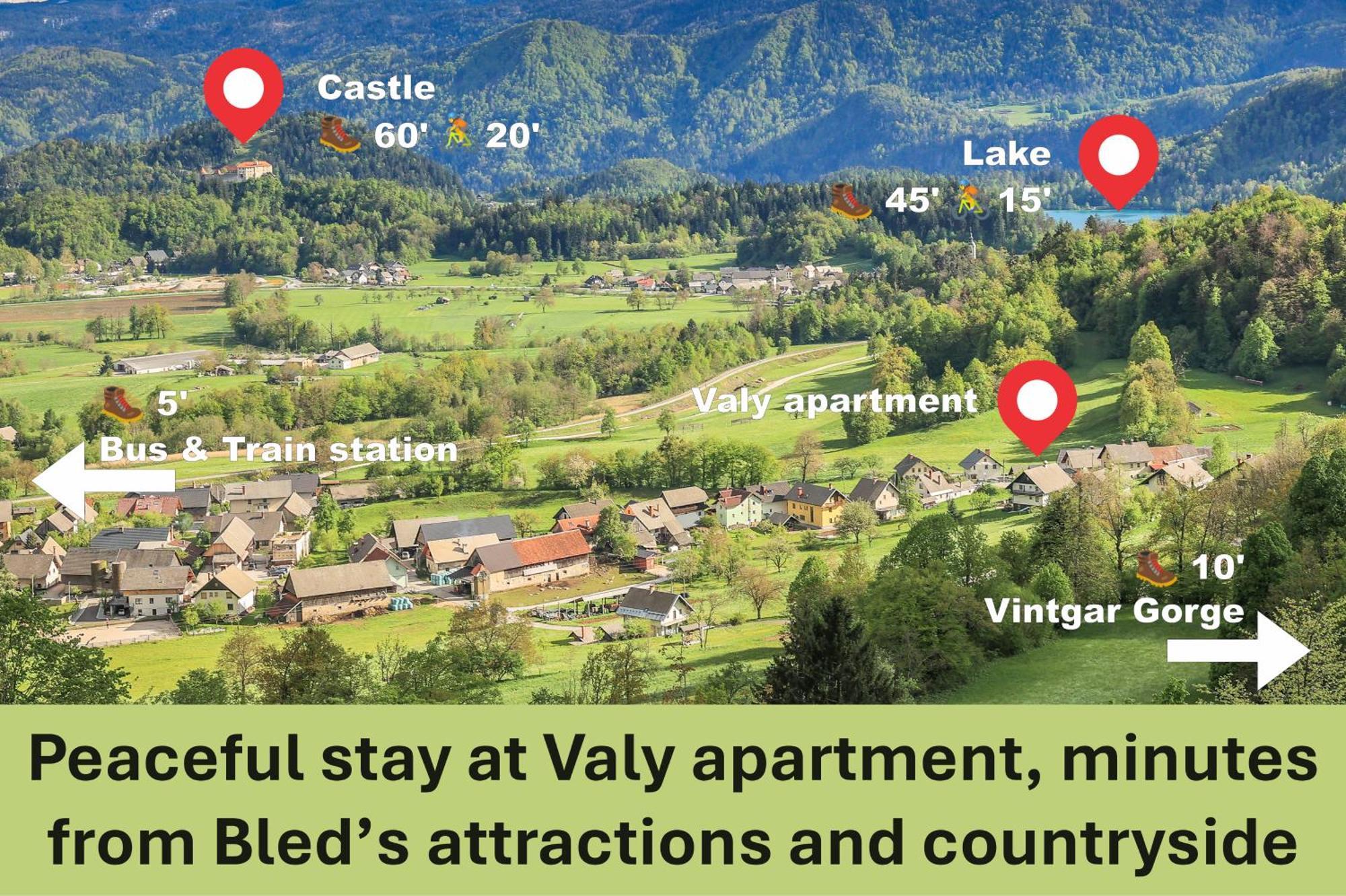 Apartment Valy - Free Bikes, Relaxing Terrace & Near Bled Extérieur photo